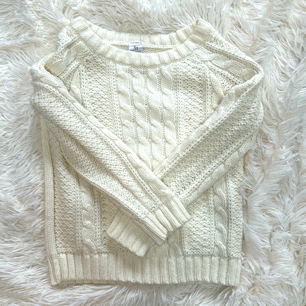 Girls Carters Chunky Cableknit Sweater Sz 5